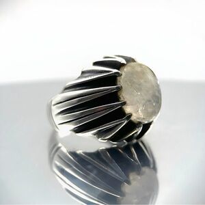 Natural Quartz 925 Sterling Silver Ring
